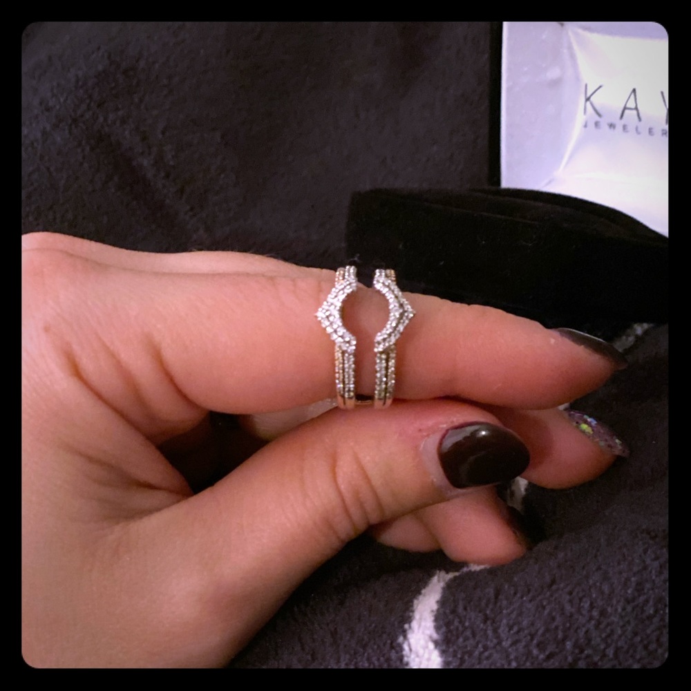 Diamond ring enhancer. Rose & white gold  size 7